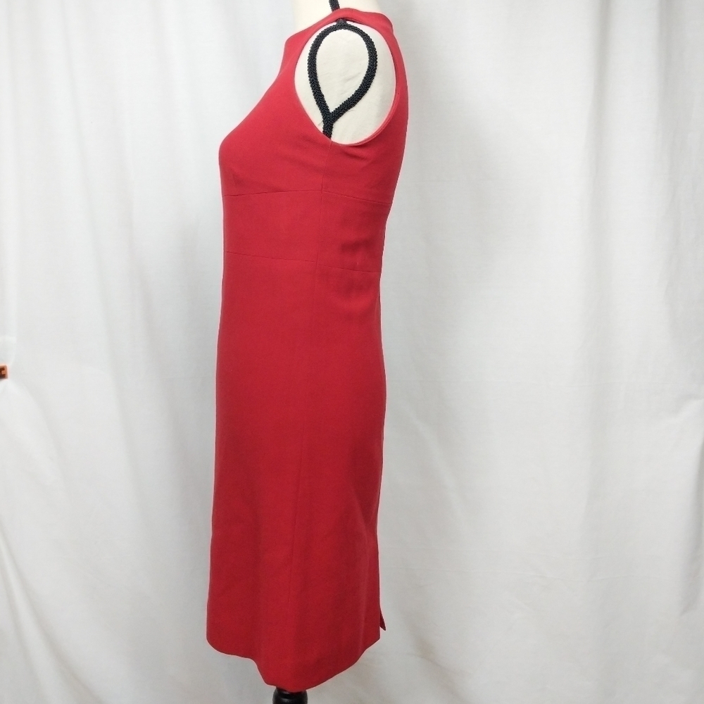 Ann Taylor Red Wool Sleeveless Dress & Jacket 4 - Picture 4 of 8
